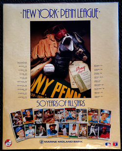 New York-Penn League 1989 50th Anniversary 18 Legends Commemorative 22x28 POSTER