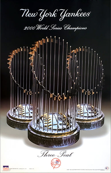 Yankees "Three-Peat" (World Series Champs 1998-2000) Commemorative Poster - Starline Inc.
