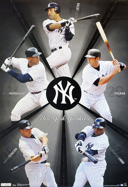 New York Yankees "Power Five" Poster (Jeter, Posada, Cano, Teixeira, A-Rod) - Costacos 2011