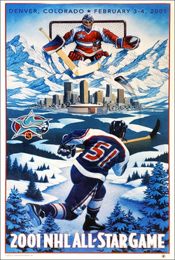 NHL All-Star Game 2001 (Denver, Colorado) Official Event Poster - Action Images Inc.