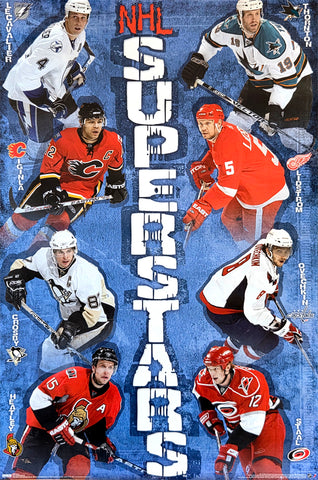 NHL Superstars 2008-09 Poster (Crosby, Ovechkin, Lidstrom, Lecavalier, Thornton +) - Costacos Sports