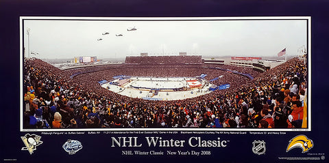 NHL Winter Classic 2008 (Pittsburgh Penguins at Buffalo Sabres) Commemorative Poster Print - Poster Art Inc.