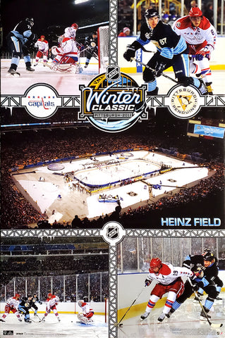 NHL Winter Classic 2011 Pittsburgh Penguins vs. Capitals at Heinz Field Commemorative Poster - Costacos Sports