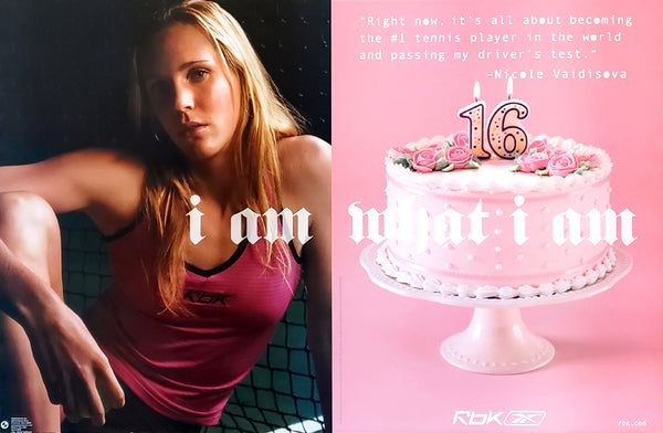 Nicole Vaidisova "I Am What I Am" WTA Tennis Star Poster - Reebok 2005