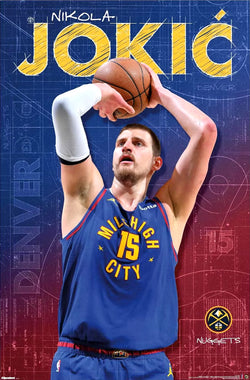Nikola Jokic "Action" Denver Nuggets Official NBA Basketball Poster - Costacos 2026