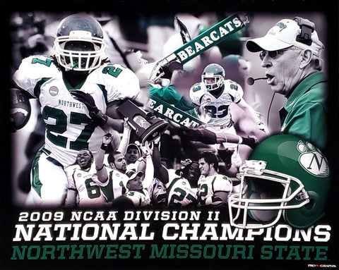Northwest Missouri State Bearcats Football 2009 NCAA Division II National Champions Poster Print- ProGraphs