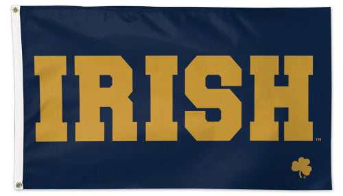 Notre Dame University "IRISH" Official NCAA Deluxe 3'x5' Team Flag - Wincraft