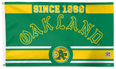 Oakland A's "Since 1968" Retro Cooperstown Collection MLB Baseball Deluxe-Edition 3'x5' Flag - Wincraft