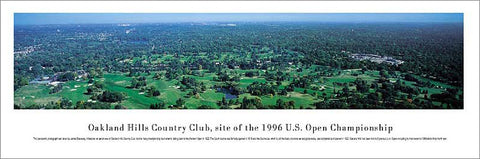 Oakland Hills Country Club 1996 US Open Panoramic Poster Print - Blakeway Worldwide