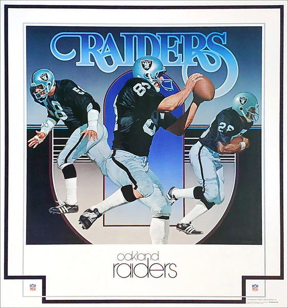 Oakland Raiders Official 1979 NFL Theme Art Poster by Chuck Ren - DAMAC Inc.