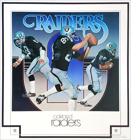 Oakland Raiders Official 1979 NFL Theme Art Poster by Chuck Ren - DAMAC Inc.