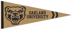 Oakland University Golden Grizzlies Official NCAA Team Logo Premium Felt Pennant - Wincraft Inc.