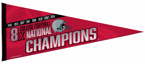 Ohio State Buckeyes Football 8-Time NCAA National Champions Felt Pennant - Rico Inc.