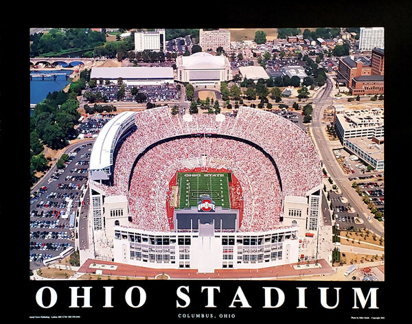 Ohio Stadium "From Above" Buckeyes Football Gameday Poster Print - Aerial Views