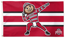 Ohio State Buckeyes "Pointing Brutus" Style Official NCAA Team Logo Deluxe-Edition 3'x5' Flag - Wincraft Inc.