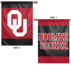 Oklahoma Sooners Official NCAA 2-Sided 28x40 Vertical Flag Wall Banner - Wincraft Inc.