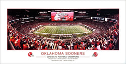 Oklahoma Sooners 2010 Big 12 Football Champs Premium Poster Print (Cowboys Stadium) - Rick Anderson Inc.
