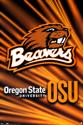 Oregon State Beavers Official NCAA Team Logo Poster - Costacos Sports