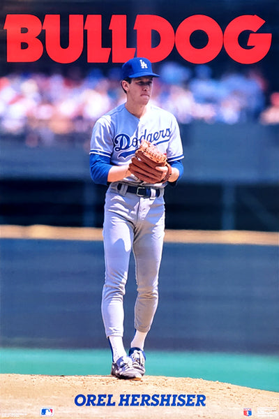 Orel Hershiser "Bulldog" Los Angeles Dodgers MLB Action Poster - Costacos 1990