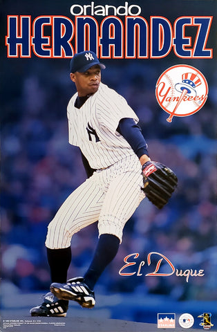 Orlando Hernandez "El Duque Action" New York Yankees Poster - Starline 1999