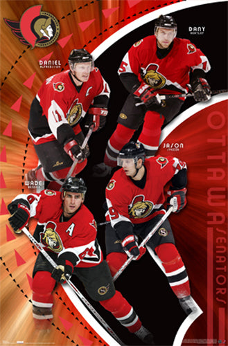 Ottawa Senators "Red Dawn" NHL Action Poster (Redden, Spezza, Alfredsson, Heatley) - Costacos 2007