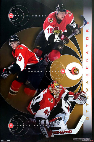 Ottawa Senators "Triple Action" Poster (Hossa, Lalime, Spezza) - Costacos 2003