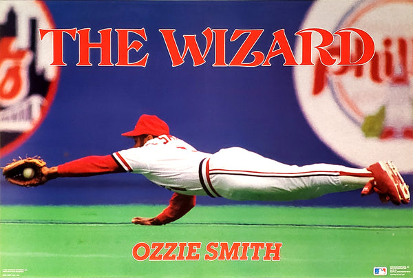 Ozzie Smith "The Wizard" St. Louis Cardinals 1990 24x36 MLB Action Poster - Costacos Final Stock Collection