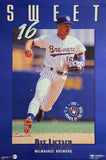 Pat Listach "Sweet 16" Milwaukee Brewers 1992 MLB Action Poster - Costacos Final Stock Collection