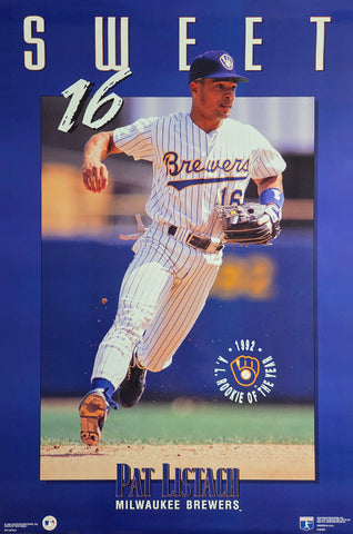 Pat Listach "Sweet 16" Milwaukee Brewers 1992 MLB Action Poster - Costacos Final Stock Collection