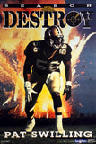 Pat Swilling "Search and Destroy" New Orleans Saints Vintage 1992 Original NFL Poster - Costacos Final Stock Collection