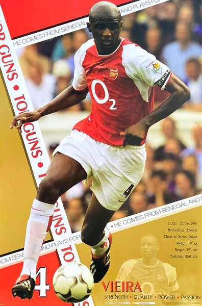 Patrick Vieira "Top Gun" Arsenal FC Football Action Poster - U.K. 2003