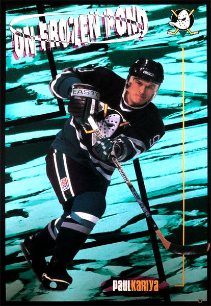 Paul Kariya "On Frozen Pond" Anaheim Mighty Ducks Poster - Costacos 1995