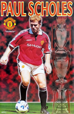 Paul Scholes "Champion" Manchester United FC Poster - Starline Inc. 1999