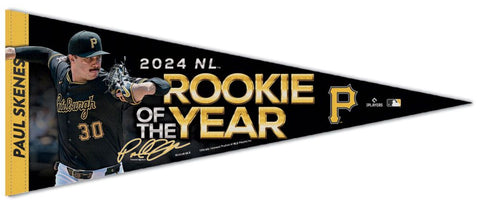 Paul Skenes 2024 National League Rookie of the Year Pittsburgh Pirates Premium Felt Collector's Pennant - Wincraft