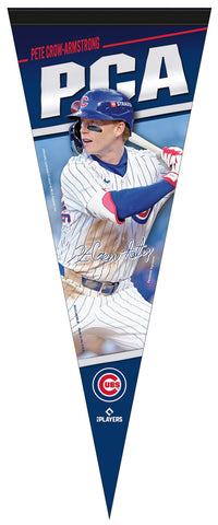 *SHIPS 12/10* Pete Crow-Armstrong Chicago Cubs MLB Signature Series Premium Felt Pennant - Wincraft 2025
