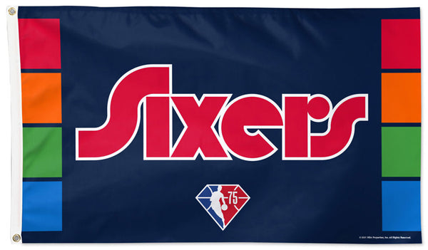 Philadelphia 76ers SIXERS NBA 75th Anniversary City Edition 3'x5' Deluxe Flag - Wincraft