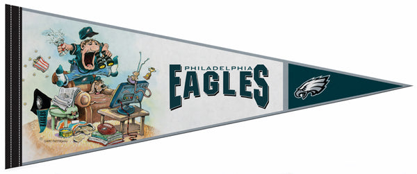 Philadelphia Eagles Football "The Fan" by Gary Patterson NFL Felt Pennant - Rico Inc.