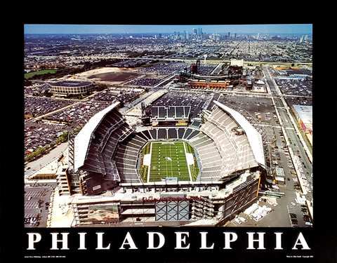 Philadelphia Eagles Lincoln Financial Field Inaugural Season 22x28 Poster Print - Aerial Views 2004