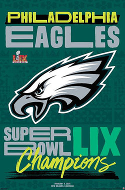 Philadelphia Eagles Super Bowl LIX (2025) CHAMPIONS Poster - Costacos Sports