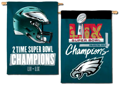 *SHIPS 2/22* Philadelphia Eagles 2025 NFL Super Bowl Champions Commemorative 2-Sided 28x40 Banner Flag