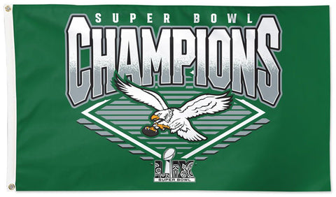 *SHIPS 3/24* Philadelphia Eagles Super Bowl LIX (2025) Champions Official NFL Football Deluxe-Edition 3'x5' Flag - Wincraft