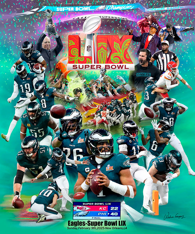 Super Bowl LIX (New Orleans 2025) Official NFL Championship Event 28x40 ...