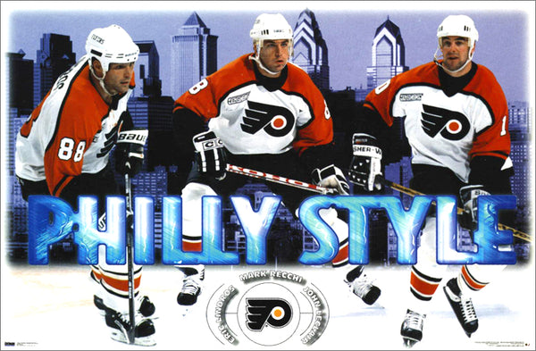 Philadelphia Flyers "Philly Style" Poster (Lindros, Recchi, LeClair) - Costacos Sports 2000