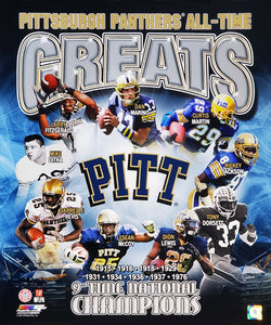 Pitt Panthers All-Time Greats (9 Legends, 9 Championships) Premium Poster Print - Photofile Inc.