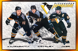 Pittsburgh Penguins "Three Stars" Poster (Jagr, Kasparaitis, Kovalev) - Costacos 1999