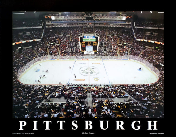 Pittsburgh Penguins Mellon Arena Game Night Poster Print - Aerial Views 2002