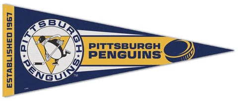 Pittsburgh Penguins Retro-1967-Style Official NHL Hockey Team Premium Felt Pennant - Wincraft