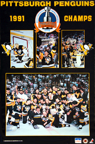 Pittsburgh Penguins 1991 Stanley Cup Championship Commemorative 22x34 Wall Poster - Starline Inc.
