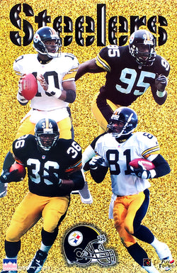 Pittsburgh Steelers "Four Stars" Poster (Kordell, Lloyd, Bettis, Johnson) - Starline 1997