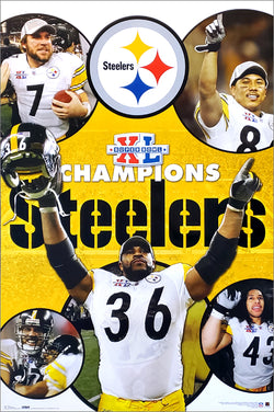 Pittsburgh Steelers Super Bowl XL "Celebration" Commemorative NFL Championship Poster - Costacos 2006